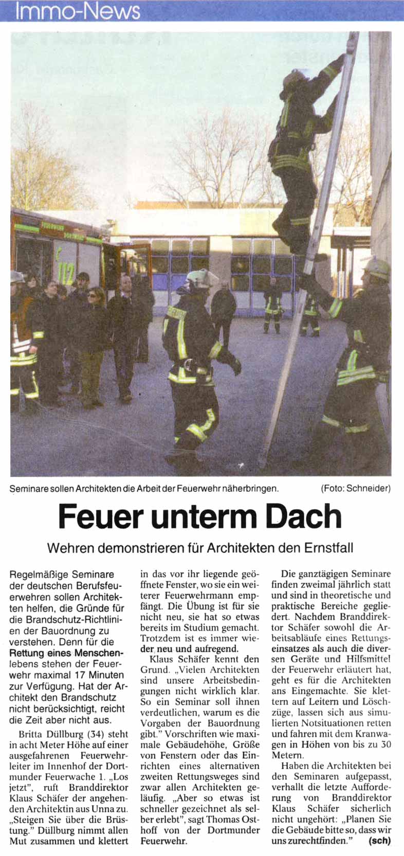 Feuer unterm Dach