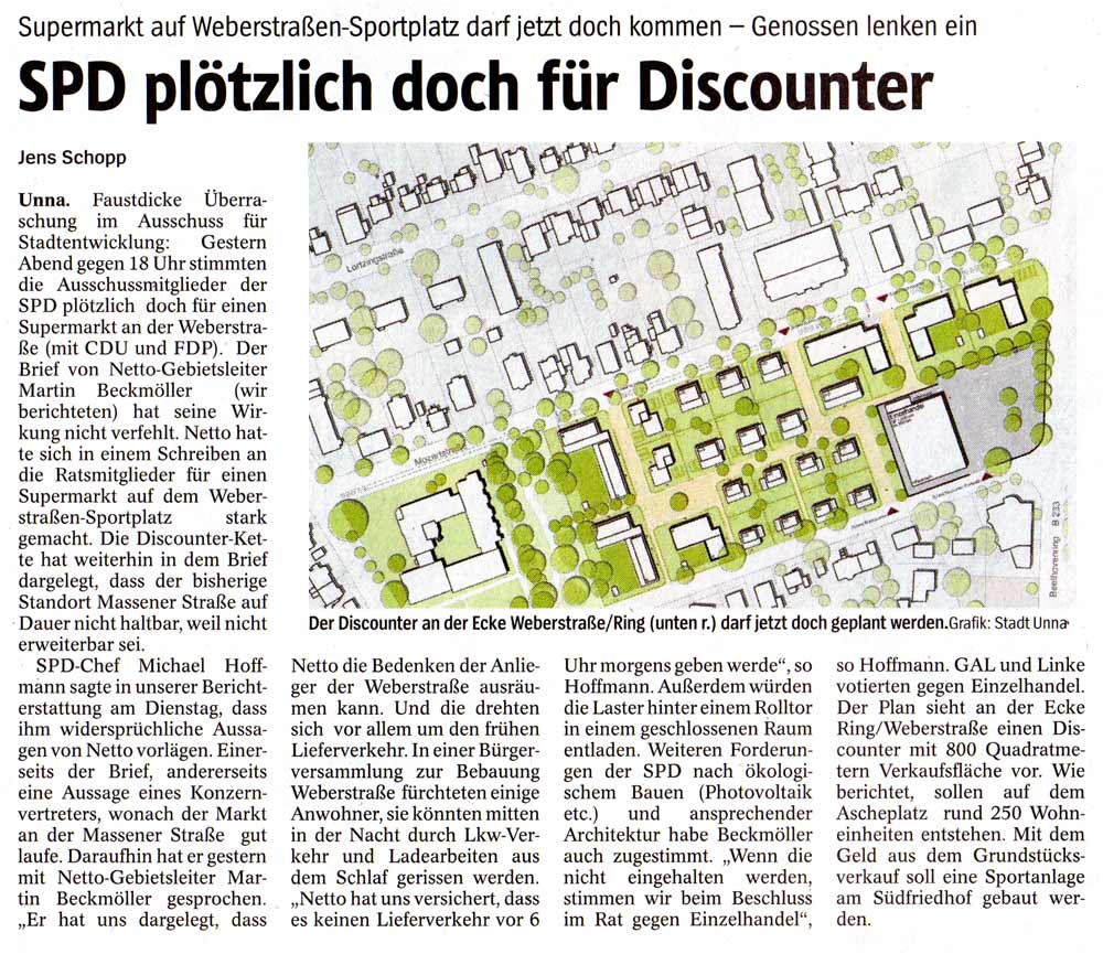 SPD plötzlich doch für Discounter