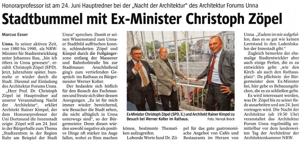 Stadtbummel mit Ex-Minister Christoph Zöpel