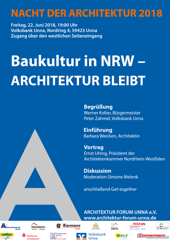 Plakat zur Nacht der Architektur 2016